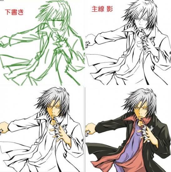 Ilustraciones de Chao con el PaintTool Sai